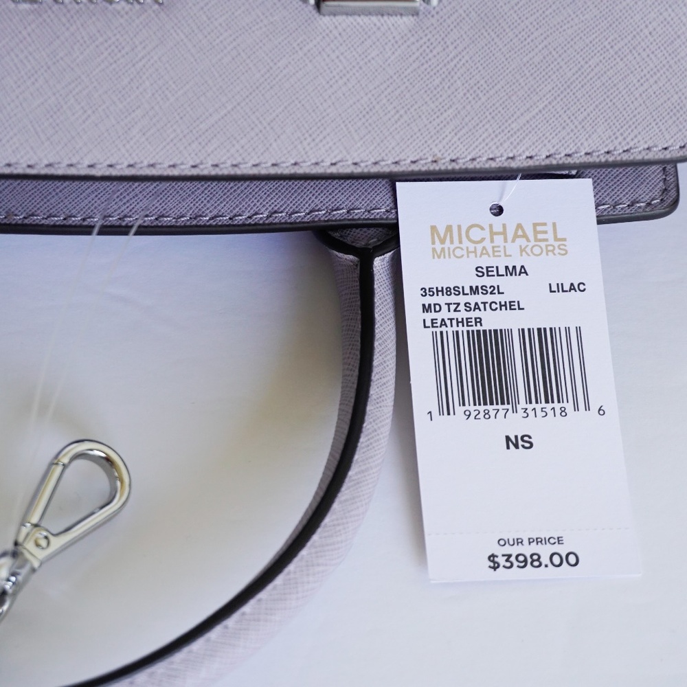 Michael Kors Selma Medium Satchel Bag Lilac - Picture 8 of 8